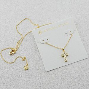 Kendra Scott Hammered Cross Necklace